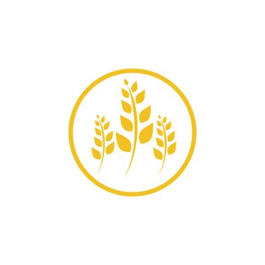 Lüks Tahıl Buğday Logosu Konsepti, Tarım Buğday Logosu Şablonu Vektör simgesi