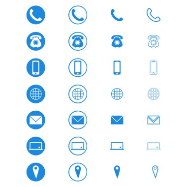 Simge vektörüyle bağlantı kurun. İletişim simgesi ayarlandı