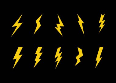 Şimşek simgesi vektörü, yıldırım simgesi vektörü kümesi