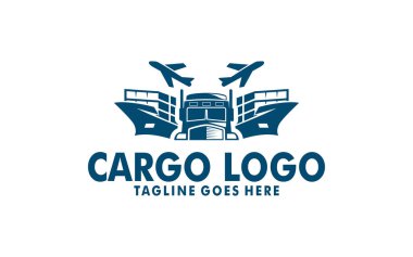 Çizim lojistiği ve ekspres dağıtım şirketi logo tasarım şablonu