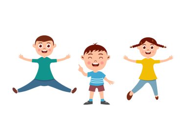 çocuk logosu konsept vektör çizimi