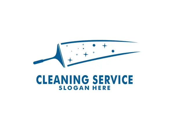 Temiz Servis Logosu Şablonu Tasarımı. Simge veya Tasarım Konsepti için Yaratıcı Vektör Amblemi.