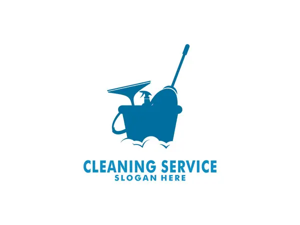 Temiz Servis Logosu Şablonu Tasarımı. Simge veya Tasarım Konsepti için Yaratıcı Vektör Amblemi.