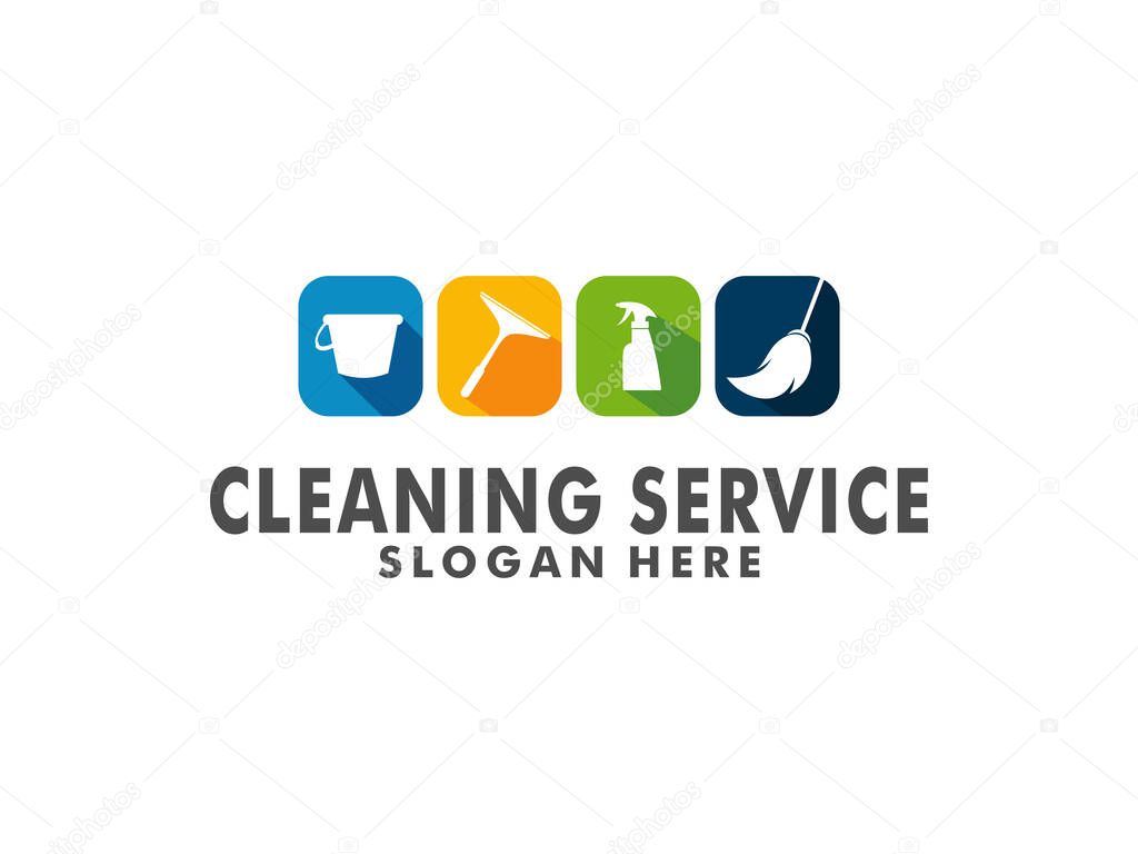 Clean Service Logo Template Design. Creative Vector Emblem, for Icon or Design Concept.