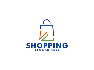 mutlu dükkan logo tasarım şablonu. logo tasarım stok alışveriş