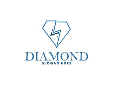 lüks elmas mücevher sembolü, elmas logo vektör şablonu