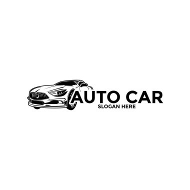 Araba Premium Konsept Logo Tasarımı, Otomotiv Garajı Logo Şablonu