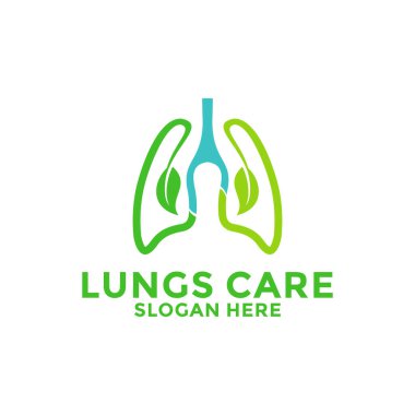 Ciğerler logo tasarım vektör şablonu