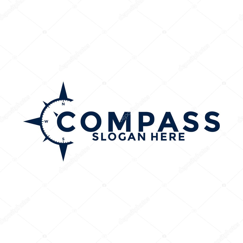 Compass logo design vector, creative idea compass or navigation logo icon template