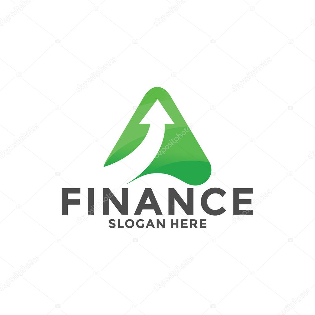 Letter A with arrow combination, usable for trade, finance and company logos, vector illustration
