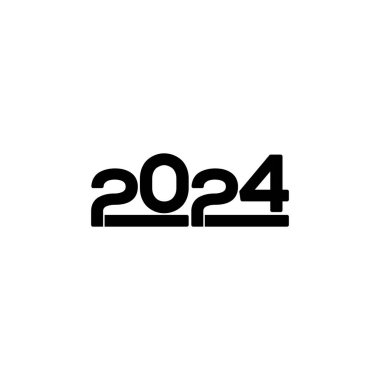 2024 logo vektörü, yaratıcı 2024 harf logo şablonu