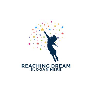 Yıldız rüyaları logo vektör tasarım şablonuna eriş