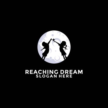 Yıldız rüyaları logo vektör tasarım şablonuna eriş