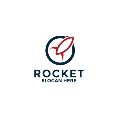 Roket logo vektör tasarım şablonu