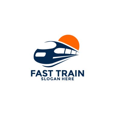 Tren logosu çizimi. Hızlı tren logosu. Hızlı tren logosu simgesi.