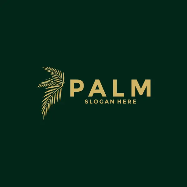 Palm Leaf logo tasarım vektörü, Creative Palm leaf logo şablonu