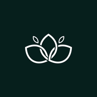 Lüks çiçek vektör logosu. Yaratıcı evrensel premium yaprak çiçekli logo vektör şablonu