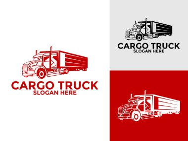 Kamyon logo vektörü, Premium Kamyon Şirketi veya Kamyon lojistik ve teslimat logosu tasarım şablonu