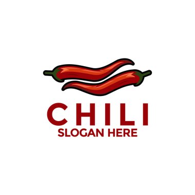 Hot Chili logosu konsept vektörü, Baharatlı Pepper logosu şablon dizayn ediyor