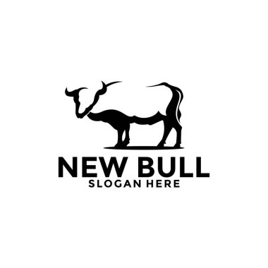 Yaratıcı Bull Buffalo Silueti logo vektörü, Bull Logo tasarım şablonu