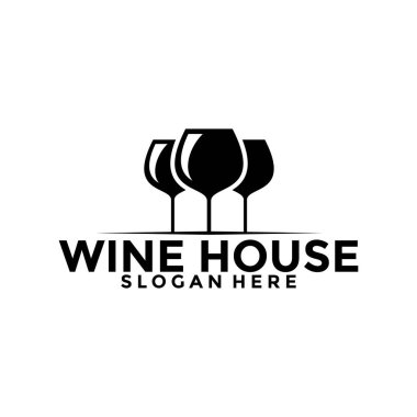Şarap Evi logosu, Bar ve Logo tasarım şablonu