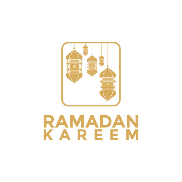 Vintage Latern Ramadan Kareem Logo design template idea