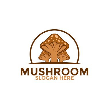 Mantar logo vektörü, Yaratıcı Mantar logo ikonu tasarım şablonu