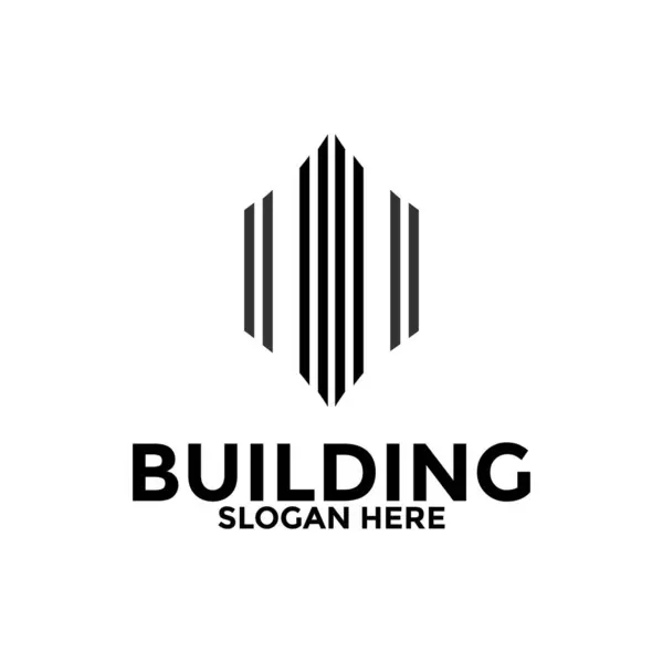 Building Logo Design Architecture Logo Vector Template — Vettoriale Stock