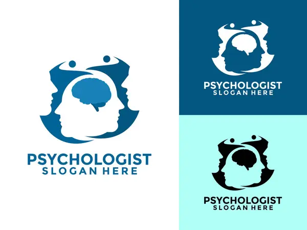 Psikoloji Ruh Sağlığı Vektörü grafik tasarım logosu, İş İçin Renkli Psikoterapist Logosu