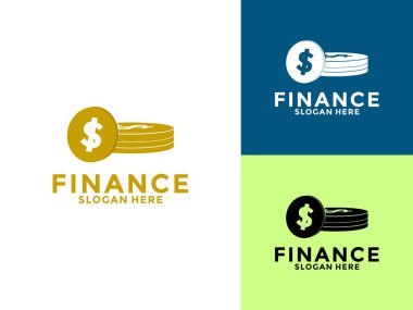 Para sembollü finans ve muhasebe logosu tasarımı, finansal iş logosu kavramları