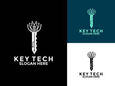Smart Key Tech Dijital Ağ logo vektör şablonu