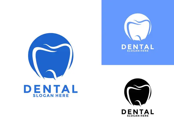 Diş bakımı logosu tasarım vektör çizimi, diş kliniği diş logosu tasarım şablonu