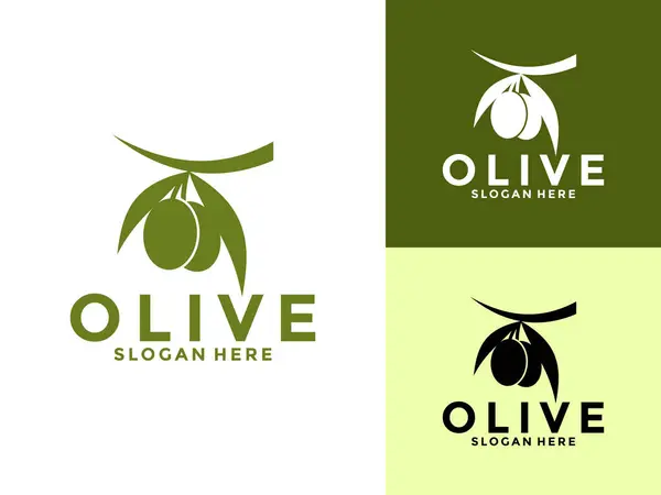 Zeytin Logosu Resmetme, Premium Zeytinyağı Logo Tasarım Şablonu