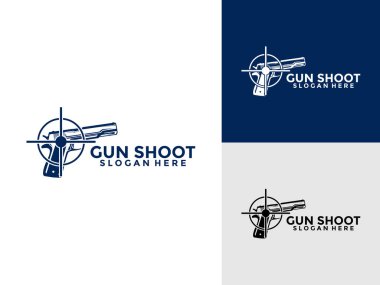 Yaratıcı Silah Logosu Vektör Tasarımı. Silah Logosu Şablonu,
