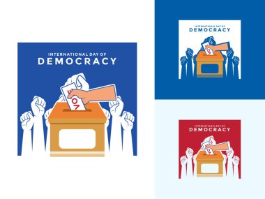 Uluslararası Demokrasi Günü bayrağı, iş broşürü afişi tasarımı, yaratıcı benzersiz afiş afişi sosyal medya tasarımı, demokrasi logosu
