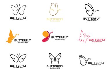 Kelebek logo dizaynı seti, Kelebek logo taşıyıcı koleksiyonu