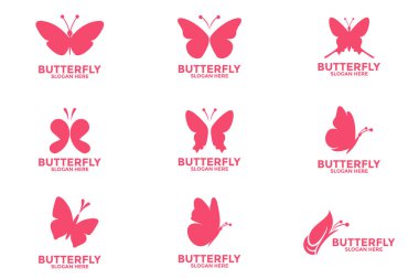 Kelebek logo dizaynı seti, Kelebek logo taşıyıcı koleksiyonu