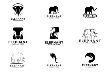 Fil logo vektör simgesi koleksiyonları