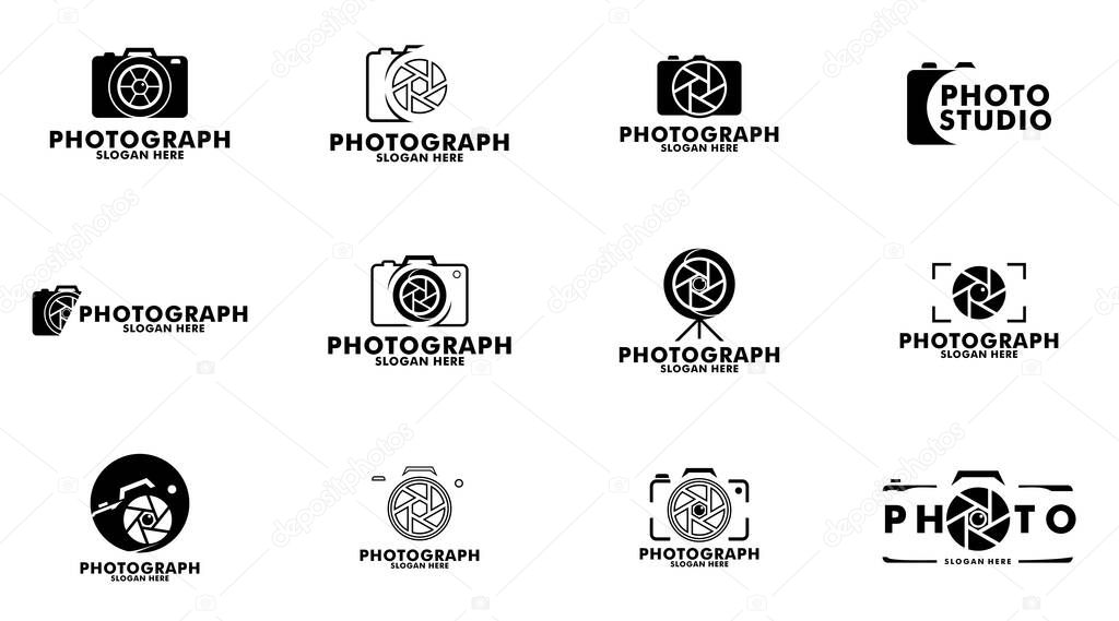 Set of Camera photography logo icon vector template