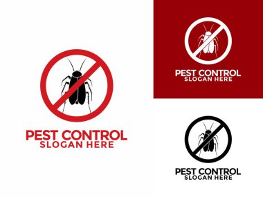 pest control logo tasarım vektörü, böcek ilacı logo simgesi, dezenfeksiyon servisi ve böcek kontrol logosu tasarım şablonu