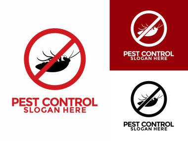 pest control logo tasarım vektörü, böcek ilacı logo simgesi, dezenfeksiyon servisi ve böcek kontrol logosu tasarım şablonu
