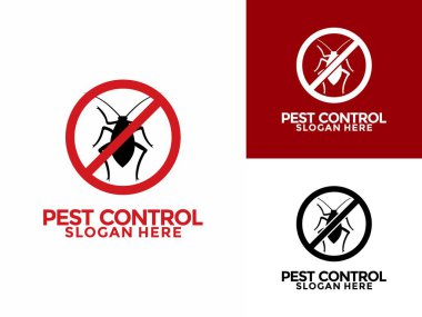 pest control logo tasarım vektörü, böcek ilacı logo simgesi, dezenfeksiyon servisi ve böcek kontrol logosu tasarım şablonu