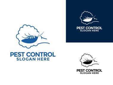 pest control logo tasarım vektörü, böcek ilacı logo simgesi, dezenfeksiyon servisi ve böcek kontrol logosu tasarım şablonu