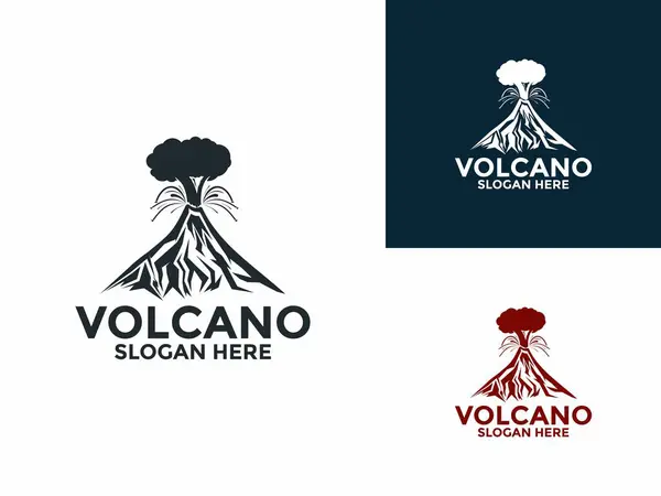 Volkan Dağı logo taşıyıcısı, Dağ Volkanı logo tasarım şablonu
