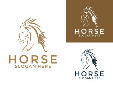 Horse Elegant Logo Symbol Vector, simple horse logo vector illustration clipart