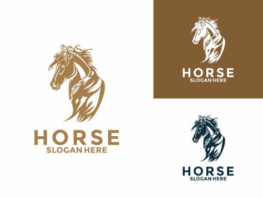 Horse Elegant Logo Symbol Vector, simple horse logo vector illustration clipart