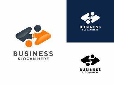 Oklar Şirketi Yatırım veya Ticaret Logosu Vektörü. Modern ve basit iş logosu tasarım şablonu