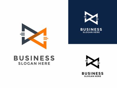 Daha Hızlı Oklar Şirketi İşletme Logosu Vektörü. İş ve Finans logo tasarım şablonu