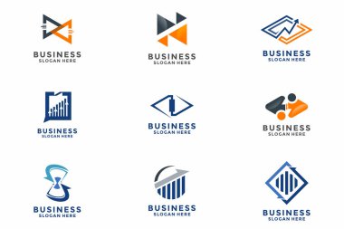 İş logosu tasarım şablonu, İş, Yatırım, Finans, Muhasebe, Ticaret ve diğerleri. Büyüyen İş logosu vektör koleksiyonları
