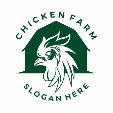 Basit Tavuk Çiftliği logosu tasarımı. Horoz Çiftliği logosu tasarımı